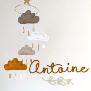 Neutral Gender Nursery Mobile, Baby Mobile, Cloud Mobile, Neutral Perfect Baby Gift image 5