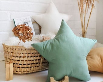Sage Green Mint Star pillow, Sage Green  Nursery pillow, Sage Green  Star Cushion, Sage Green Nursery Decor, Sage Green Decorative Pillow