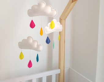 Rainbow, star, cloud  baby mobile, cloud mobile.Nursery decor, Gender neutral nursery inspiration- baby crib mobile. cot mobile.