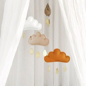 Neutral Gender Nursery Mobile, Baby Mobile, Cloud Mobile, Neutral Perfect Baby Gift zdjęcie 2