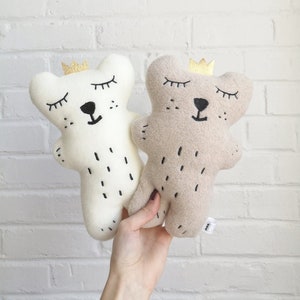 Beige Bear Soft Toy, Polar bear plush toy, Teddy bear, polar bear, bears, woodland animal, stuffed animal, Baby Shower gift, Plush White