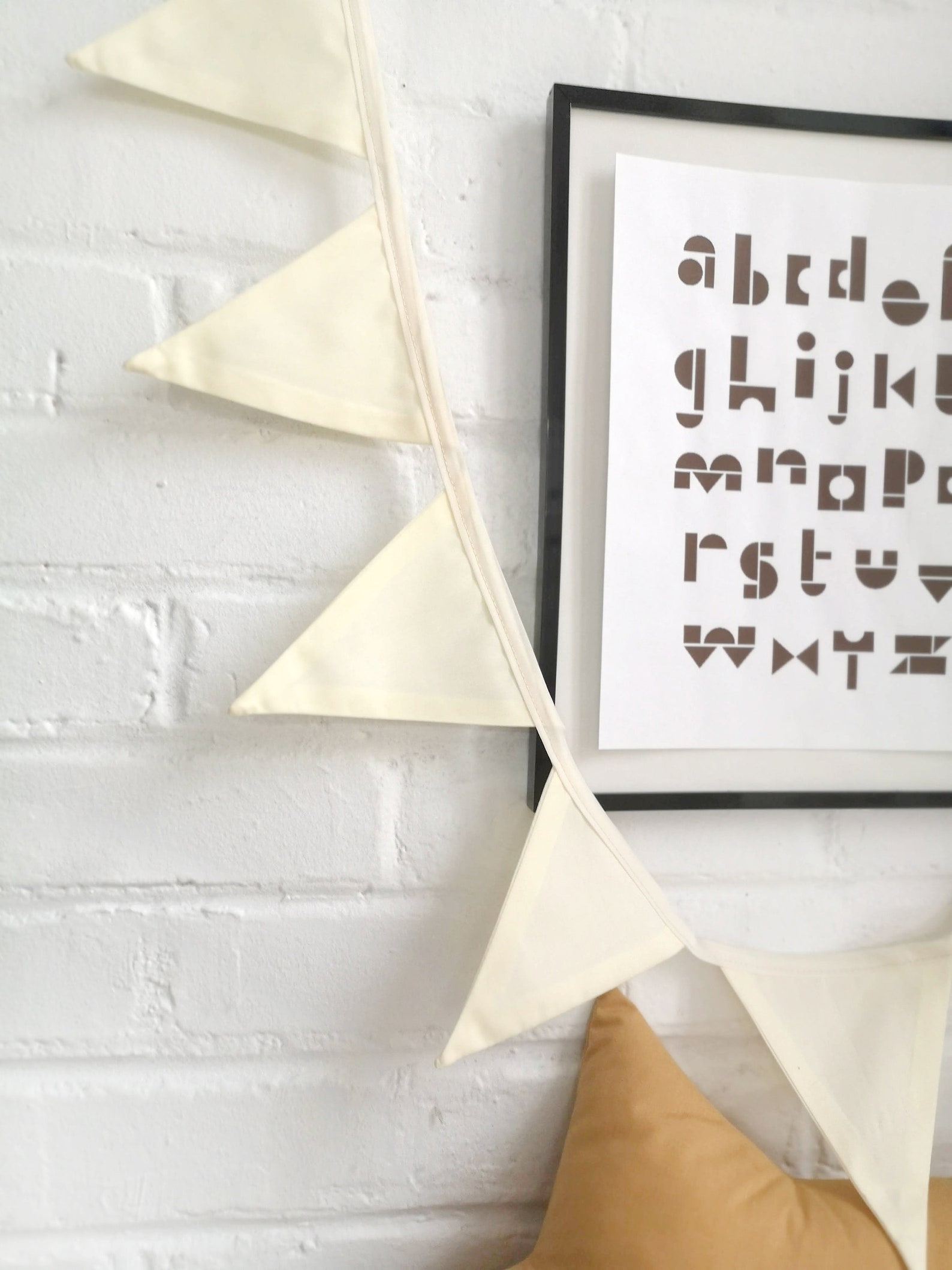 Ivory Bunting Garland Bunting Garland Fabric Bunting Etsy Canada