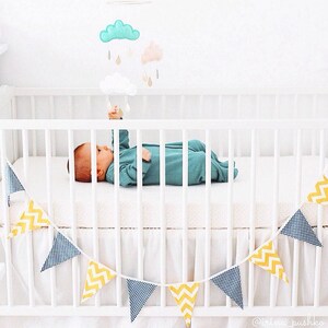 Mint and Peach baby mobile-cloud mobile the butter flying mint and peach nursery-nursery decor nursery mobile cloud-baby-mobiles-nursery image 4