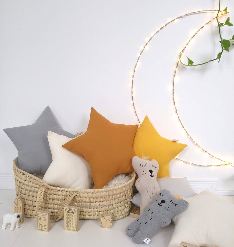Star Cushion Star Pillow Pillow Star Nursery Decor Moon Etsy UK