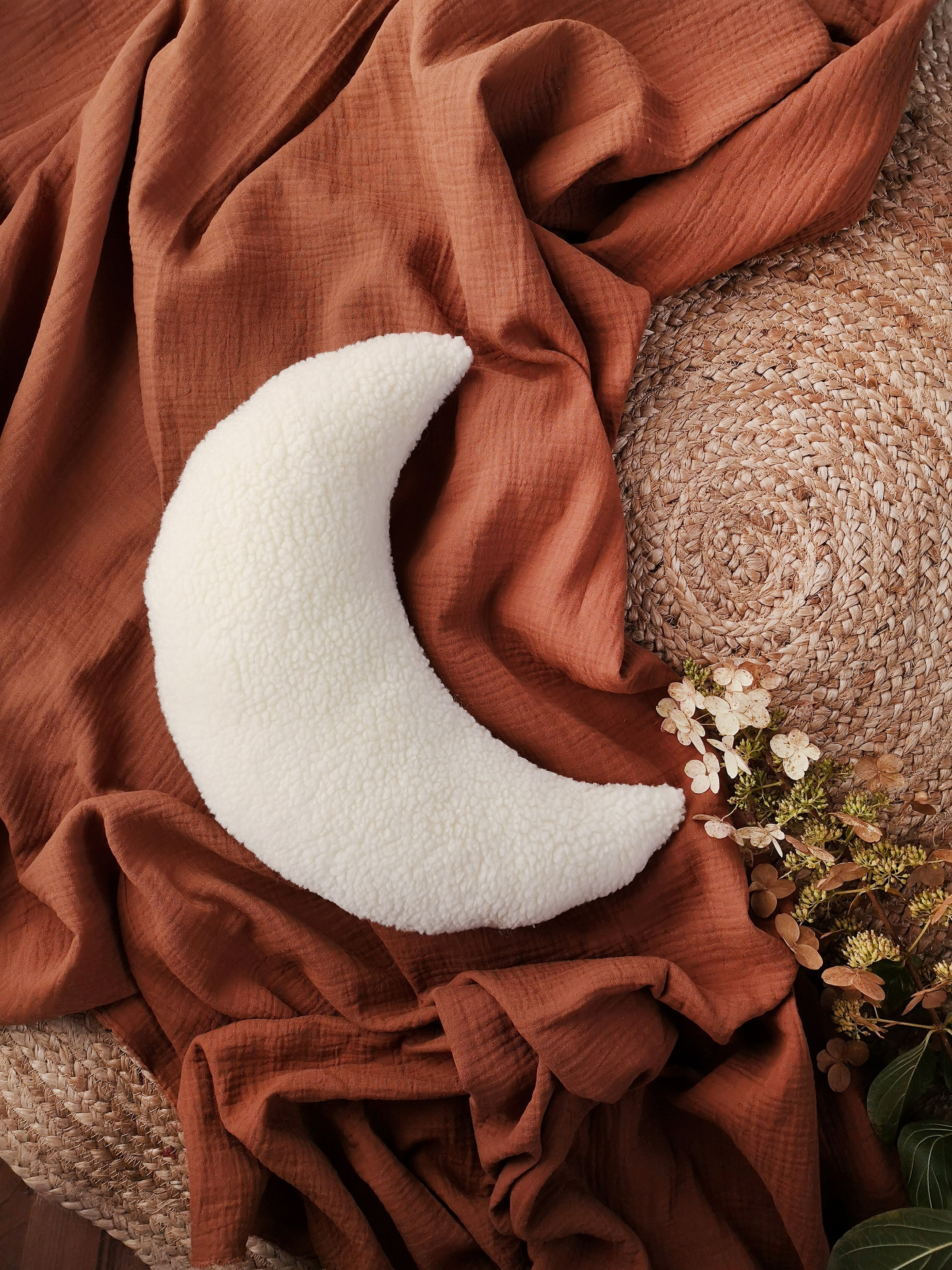 Sherpa Moon Pillow Moon Cushion Moon Shaped Pillow Baby Boy Etsy Canada