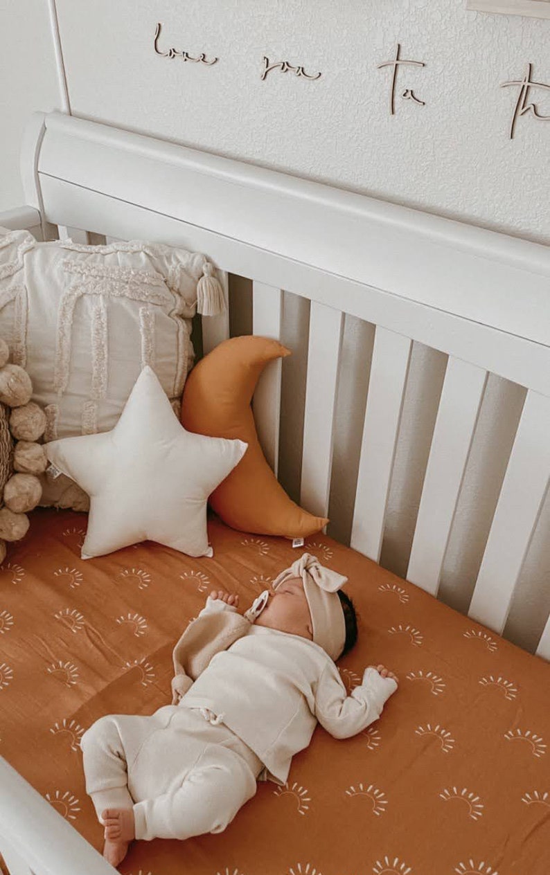 Dark terracotta Star pillow, Star shaped pillow, Star decorative pillows, Amber Nursery Decor, Baby boy nursery decor image 7