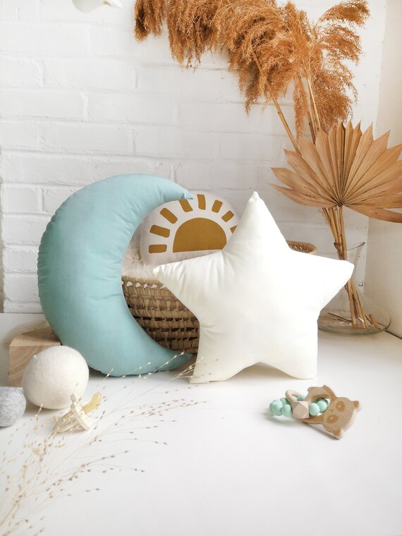 Coussin Lune en feutre | Blanc