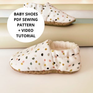 Baby Shoes Pattern, Video and PDF Instant Download with Step-by-Step Sewing Instructions, DIY toddler shoe tutorial