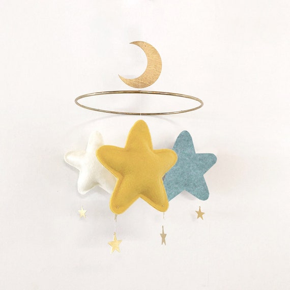 Mobile Bebe Etoile Et Lune Mario Rimbaud Etoiles Etsy Mobile Bebe Etoile Et Lune Mario Rimbaud Etoiles Etsy