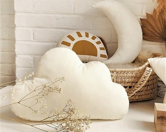 White cloud pillow nursery, Almohadas para la sala de juegos, Decoración para la guardería Boho, Almohada para tirar, Almohada para la guardería para bebés, Decoración para la guardería blanca