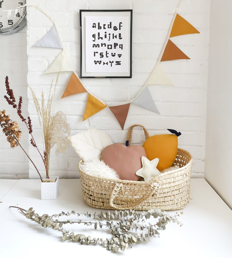 Boho Flag Bunting Garland Mustard Bunting Boho Bunting Flag Etsy