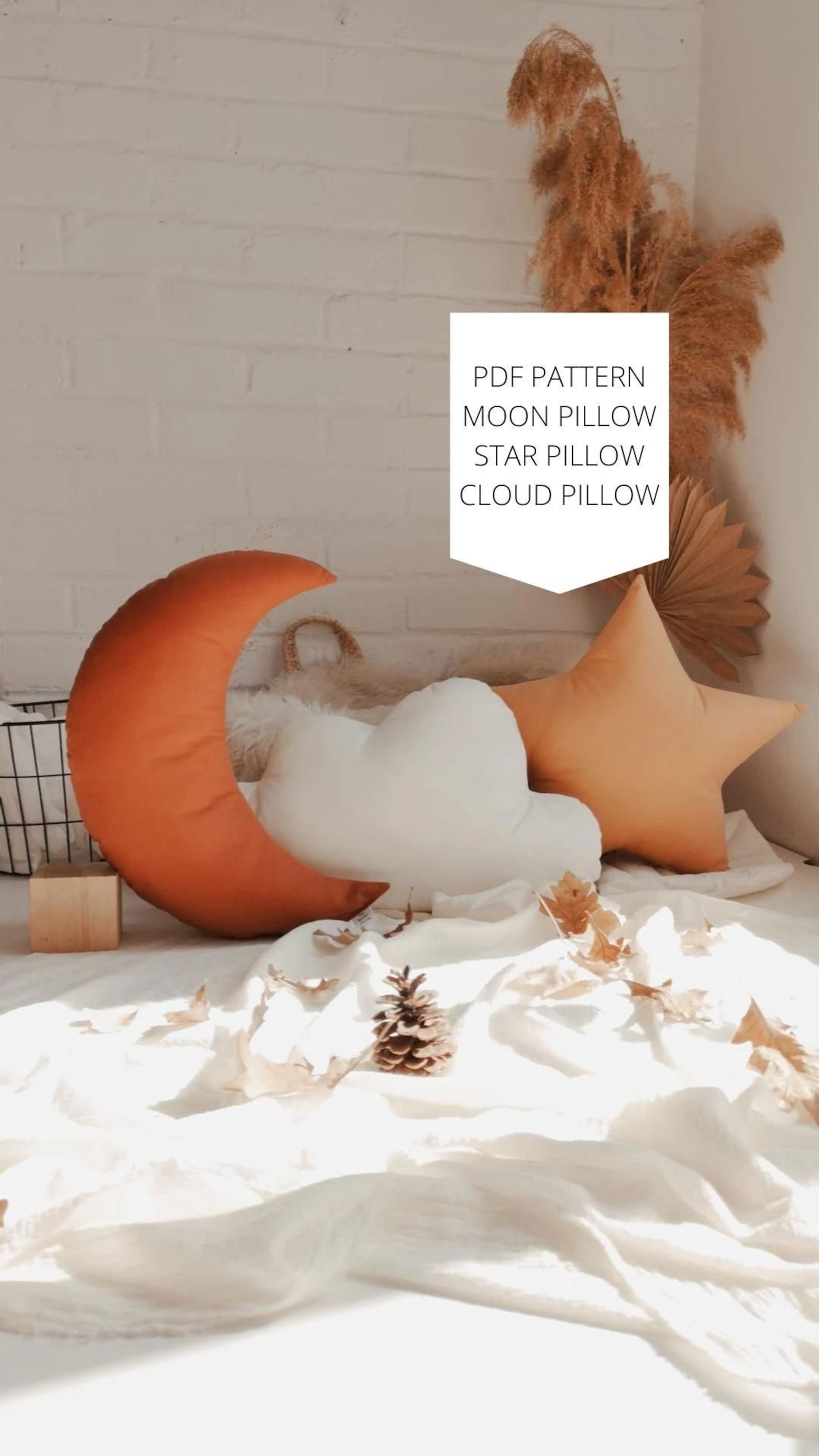 Cloud Pillow Sewing Pattern Velvet Moon Pillow PDF Sewing Etsy