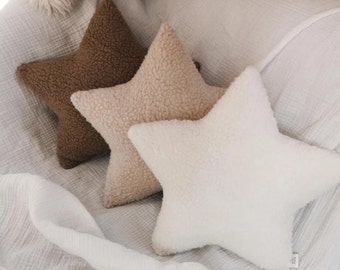 Boucle Star Decorative Cushions | Star Pillow | Nursery Decor | Boucle Pillow | Baby Shower Gift | Boucle Cushion | Star Cushion | Cushion