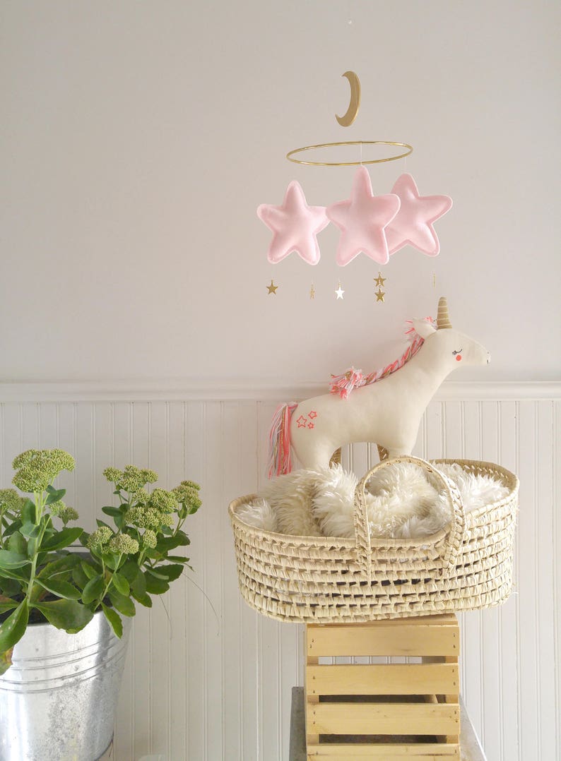 Natural Nursery Mobile. Star Baby Mobile. Neutral Baby Mobile Etsy