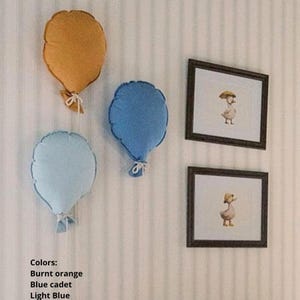 Blue Balloon Wall Decor, Boy Baby Shower Decor, Toddler Boy Birthday Balloons Decor, First Birthday, Custom Nursery Decor Fabric Balloons