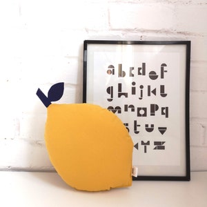 Decorative fruit shape pillows. lemon shaped cushion, Pear shaped pillow, Apple shaped pillow, fruit citrus pillow decor, The butter flying image 10