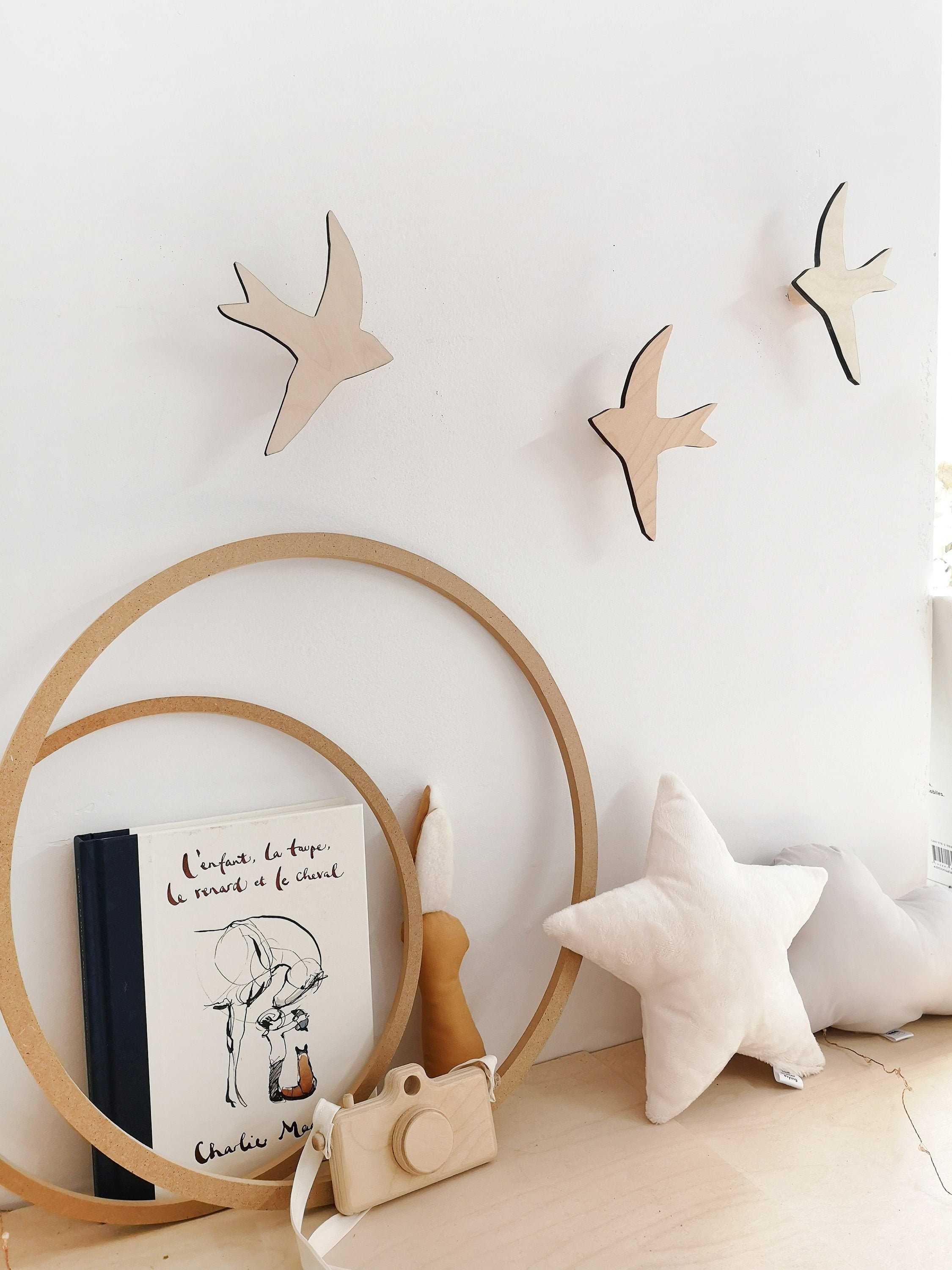 Wall Hooks Bird Hook Wooden Nursery Hooks Wooden Wall Hook Etsy