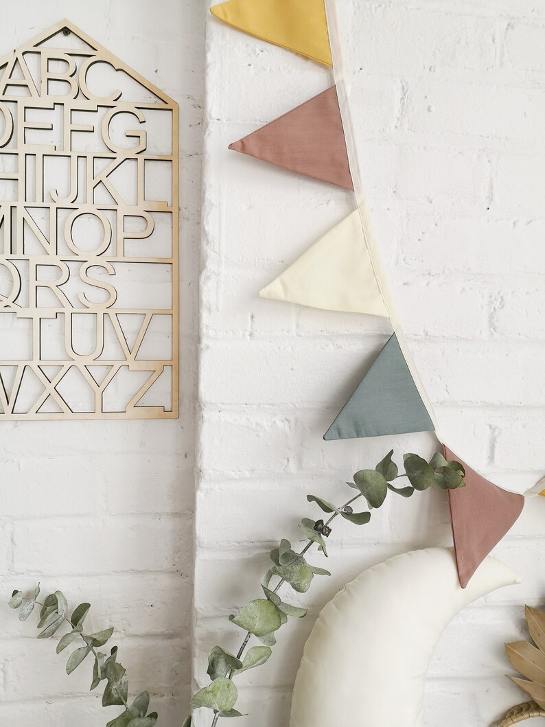 Sage Green Bunting Garland Fabric Garland Boy Bunting Etsy