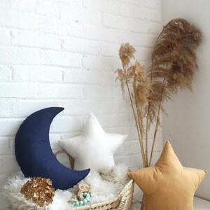 Dark terracotta Star pillow, Star shaped pillow, Star decorative pillows, Amber Nursery Decor, Baby boy nursery decor image 9