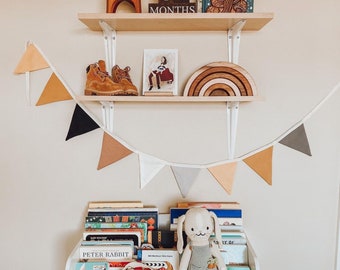 Vintage flag banner boy, nursery bunting banner, muted boy bunt banner, nursery adventure bedroom woodland garland kids bedroom