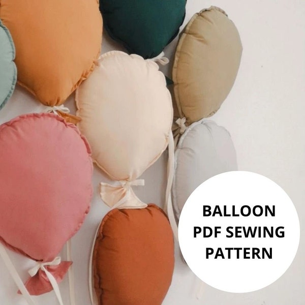 Ballon PDF-Muster, Ballon Schnittmuster, DIY Ballon, Geburtstag Ballons, PDF Nähanleitung, Sofort-Download