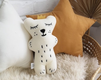 White Bear Plush, Polar bear plush toy, Gender neutral Teddy bear, Plush bears, woodland animal, stuffed animal, Baby Shower gift, Plush