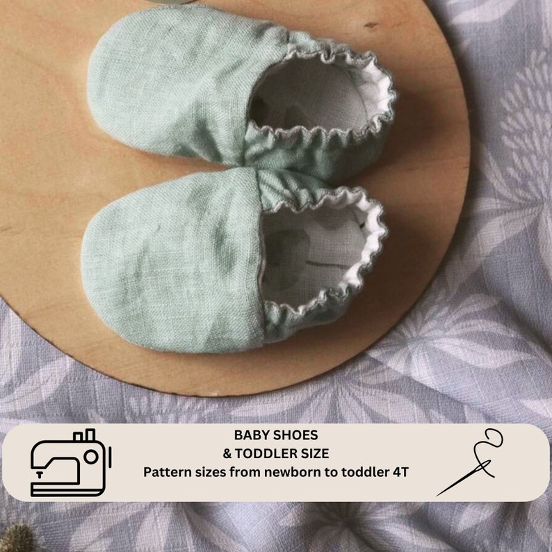 BESTSELLER Unisex Baby Shoes Sewing Pattern & Tutorial | Newborn | Toddler | Baby Shower Gift to Sew | PDF | Instant Download | Digital