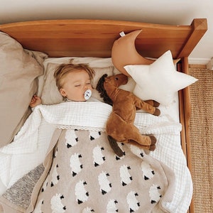 Dark terracotta Star pillow, Star shaped pillow, Star decorative pillows, Amber Nursery Decor, Baby boy nursery decor image 4