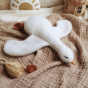 Goose Toy | Duck Stuffed Animal | Handmade Goose Plushie | Handmade Baby Gift | Soft Goose Toy | My First Plush | Goose Cuddle Toy