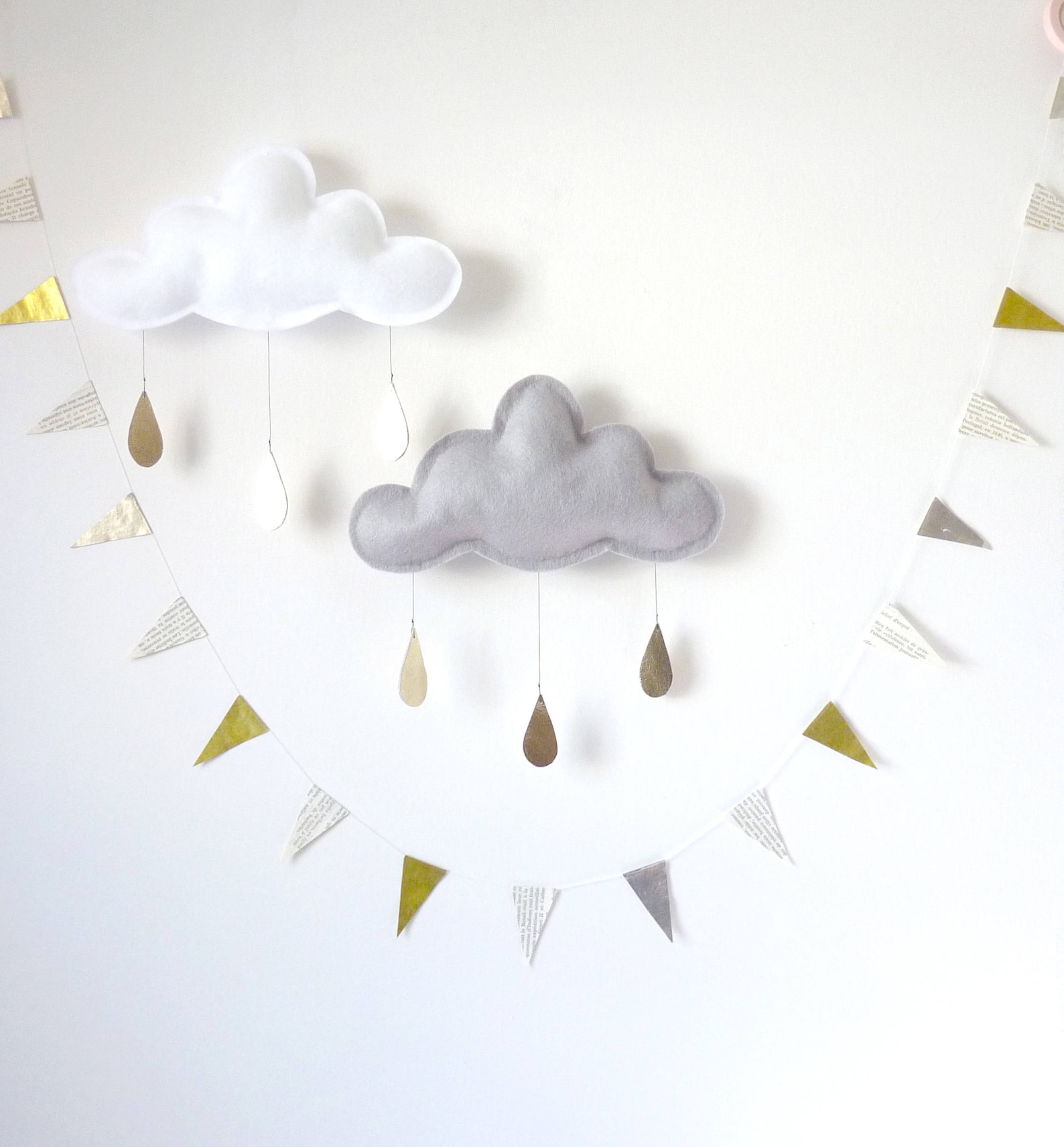 White Cloud Mobile White Cloud Decor Nurserychildren Decor Etsy