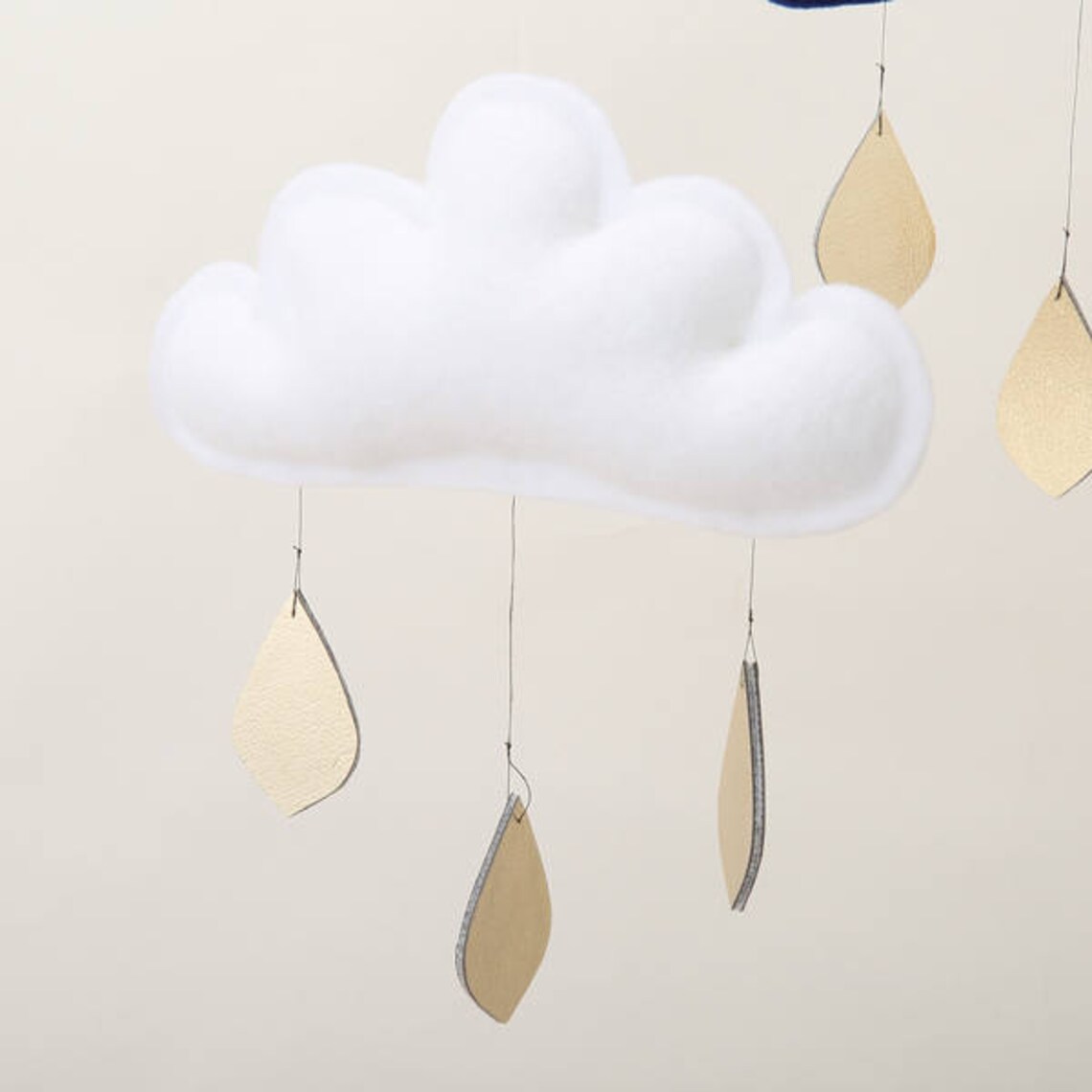 Baby Boy Cloud Mobile Grey Blue Nursery Baby Boy Nursery Etsy