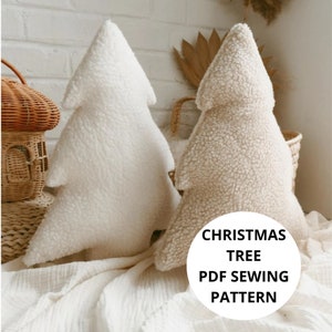 Weihnachtsbaum-Kissen Schnittmuster: Sherpa Plush DIY (PDF-Muster)