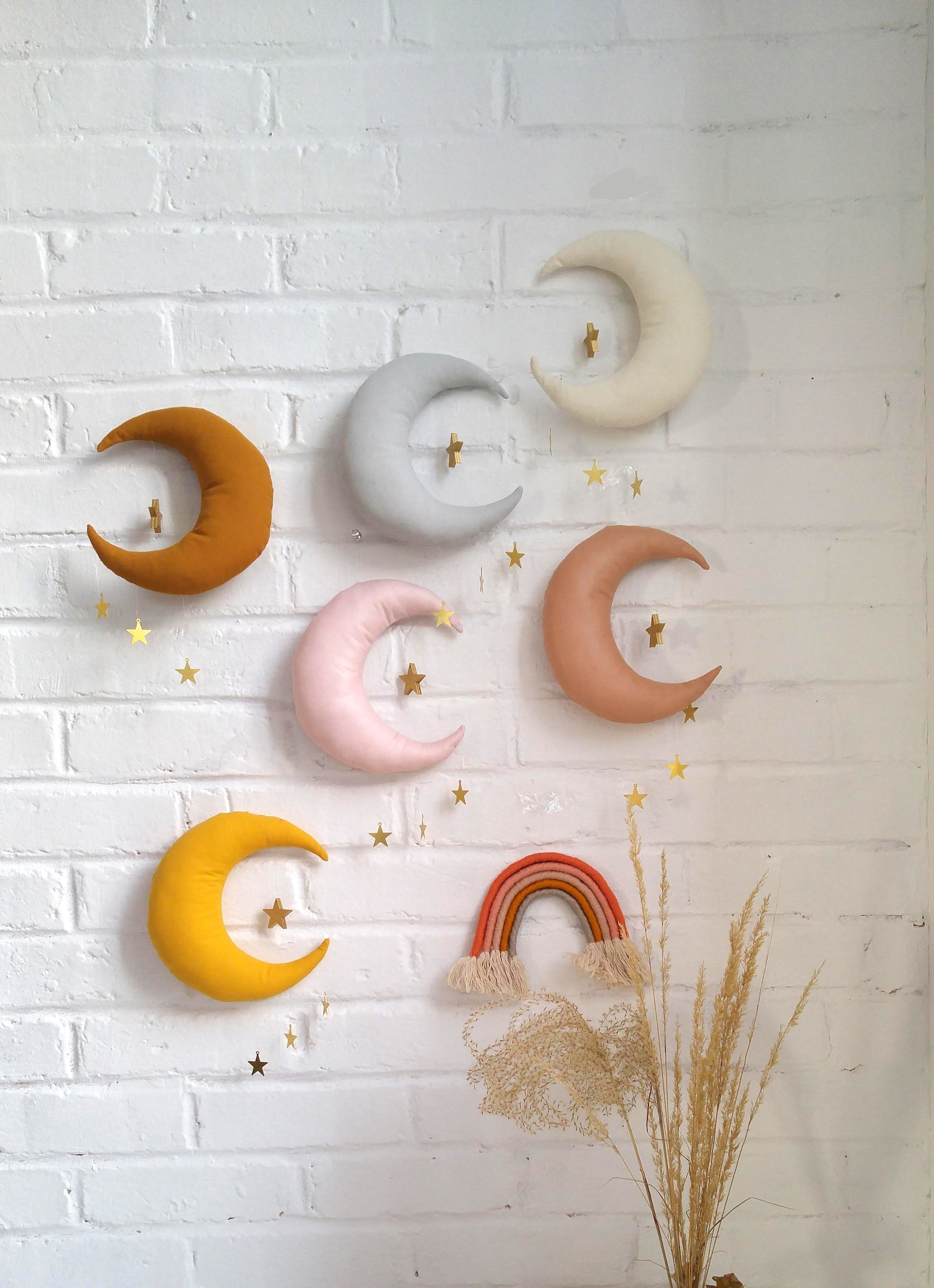 Moon Wall Nursery Decor Magical Theme Nursery Moon Space Etsy