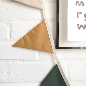 Woodland Green Bunting Banner, Mustard Bunting Banner, Modern Nursery Boy Bunting Kid room decor, Gender Neutral, Flag Banner image 5