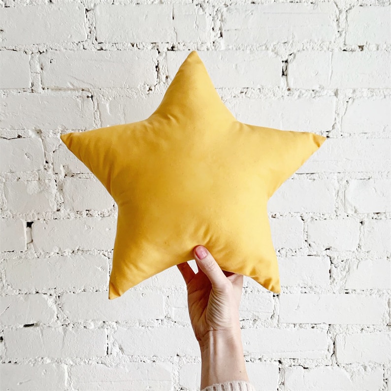 Yellow Mustard Star pillow, Mustard Nursery pillow, Yellow Mustard Star Cushion, Mustard Nursery Decor, Yellow Mustard Decorative Pillow 