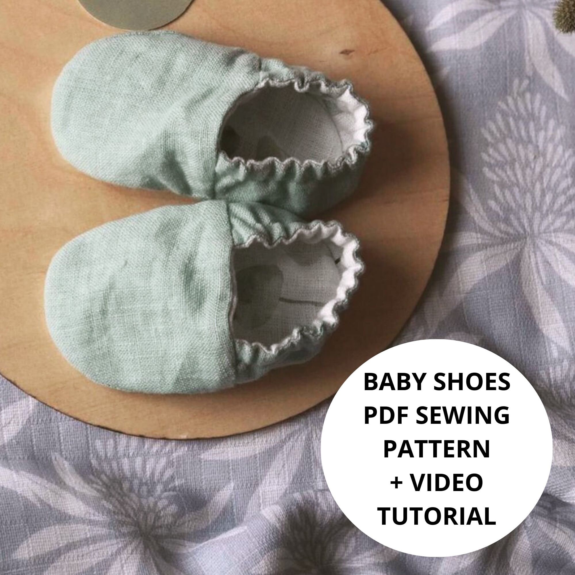 Baby Shoes Pattern Video and PDF Instant Download With Step by step Sewing Instructions DIY Toddler Shoe Tutorial Etsy Canada