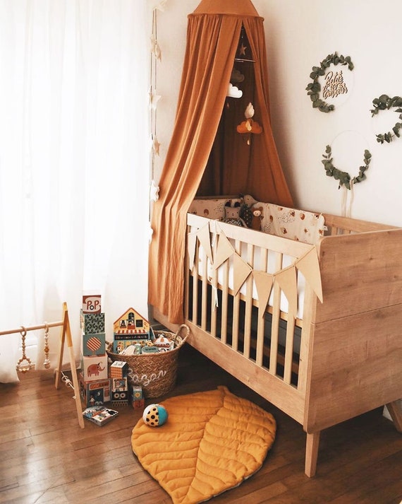 Rust Ochre Beige White Taupe Baby Mobile Cloud Etsy