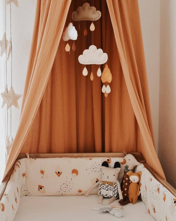 Mobile Bebe Mobile Nuage Taupe Cafe Blanc Beige Ocre Et Etsy