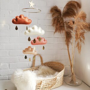 Mobile Bebe Terracotta Mobile Nuage Rouille Etsy Mobile Bebe Terracotta Mobile Nuage Rouille Etsy
