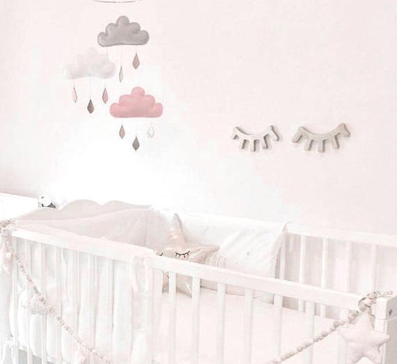 Mobile Nuage Chambre Bebe Cadeau De Naissance Mobile Bebe Etsy