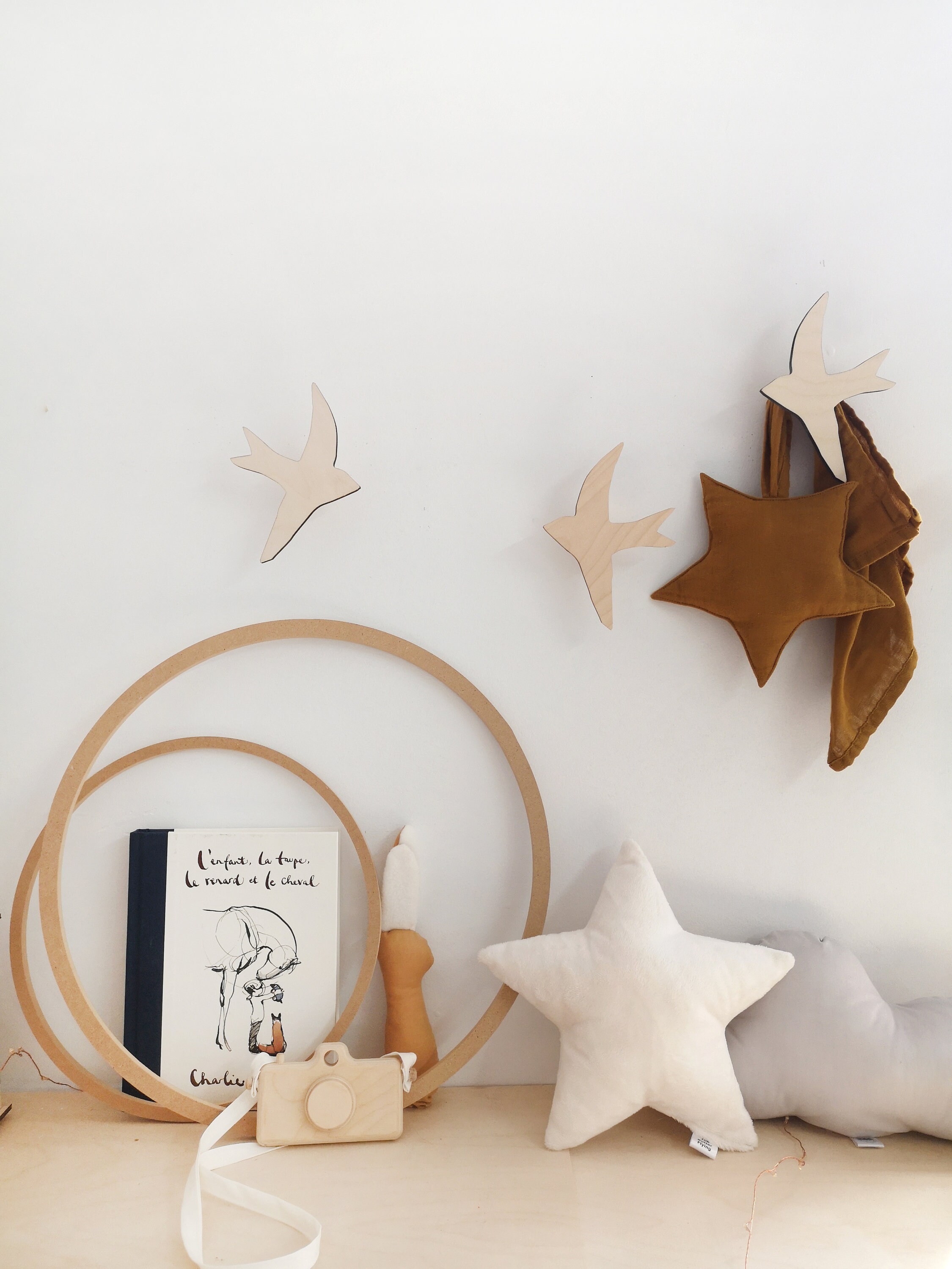 Wall Hooks Bird Hook Wooden Nursery Hooks Wooden Wall Hook Etsy