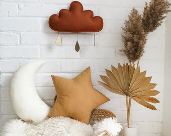 Rust Cloud decor, Cloud Nursery decor, Cloud Kids room Decor, Rust and Neutral nursery, The Butter Flying- Rust nursery decor