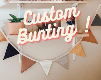 Custom Fabric Bunting Banner – Personalized Party Garland