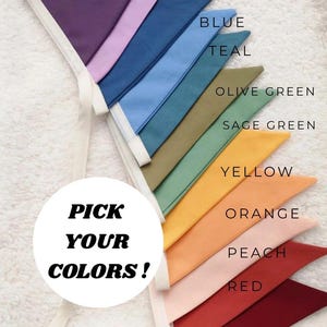 Guirlande de Fanions en Tissu Personnalisée - Créez une Guirlande d'Anniversaire Unique - Choisissez vos couleurs - Fabriqué sur commande