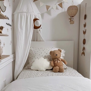 Moon Wall Nursery Decor Magisch thema kinderdagverblijf maan ruimte thema kinderkamer gouden maan baby mobiel maan kinderdagverblijf decor maanfase afbeelding 6