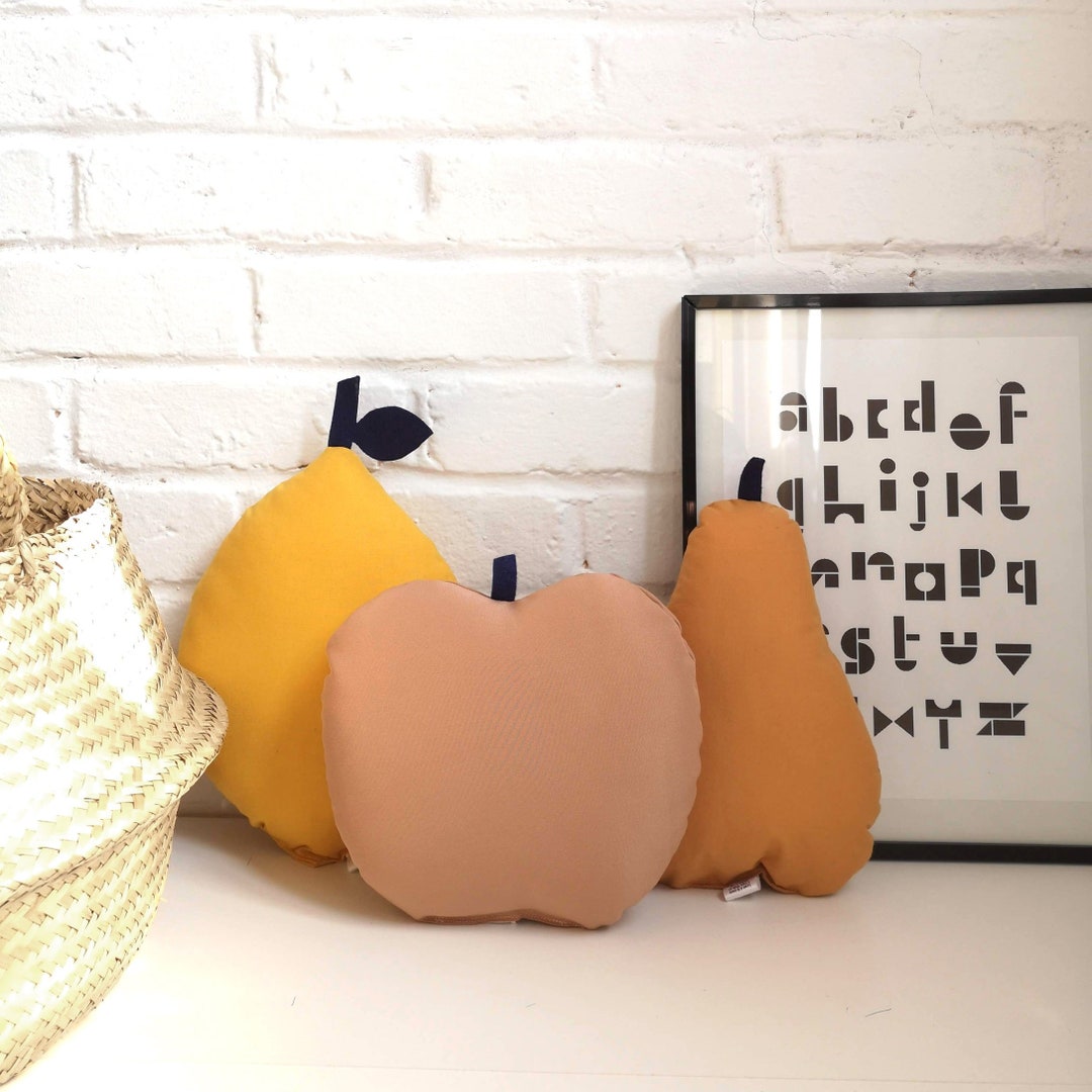 Cojines decorativos con forma de frutas. cojin en forma de limon almohada en forma de pera almohada en forma de manzana decoracion de almohada de citricos de frutas La mantequilla volando Etsy Espana