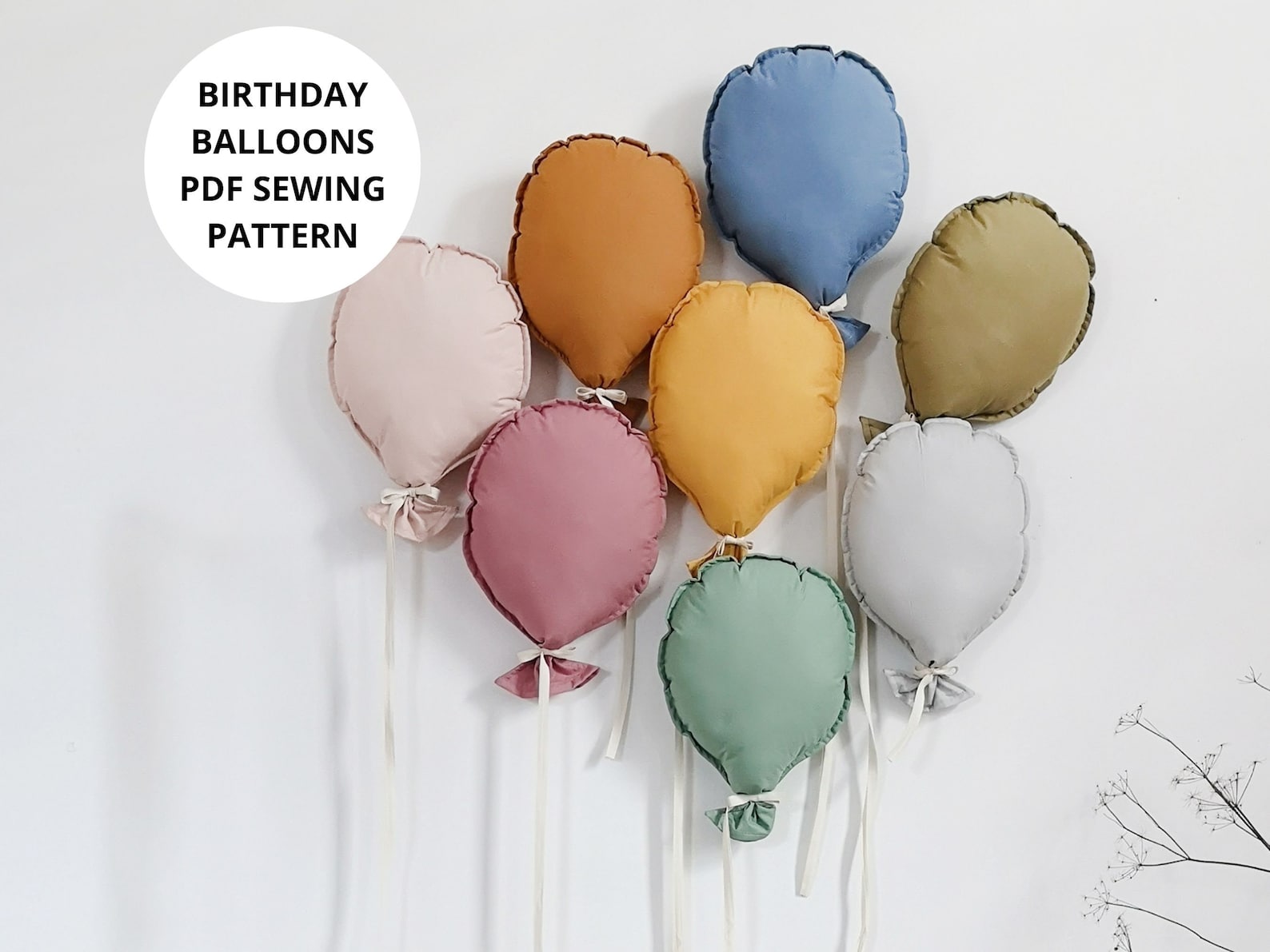 Birthday Balloon Sewing Pattern, DIY Decor (PDF Pattern) - Etsy Canada