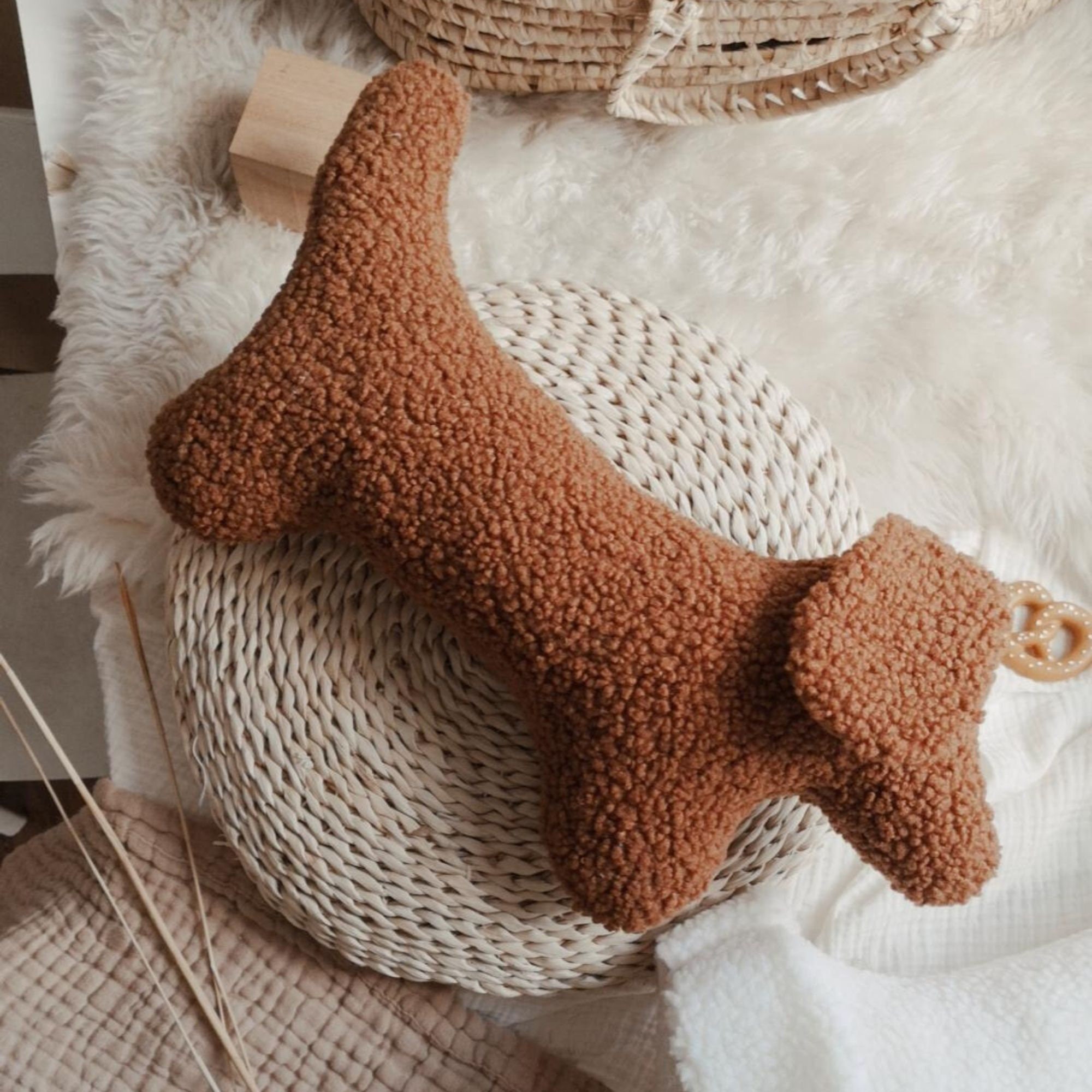 Dackel Kuscheltier Emotionale Unterstützung - Weich & Realistisch 17cm