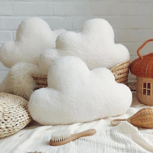 Poduszka Teddy Sherpa Cloud Miękka pluszowa poduszka Dekoracja pokoju dziecięcego Prezent dla dzieci Poduszka Boucle Cloud Poduszka do pokoju zabaw Tipi