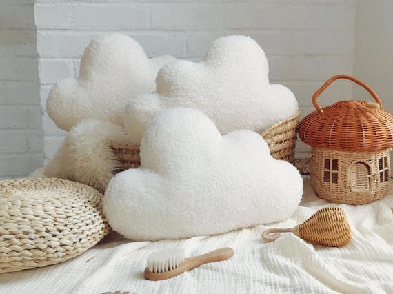 White Cloud Cushion Baby and Playroom Decor Cloud Pillow for Neutral  Nursery 